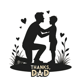 thanks silhouette SVG PNG design with bold lettering