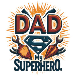 dad superhero SVG PNG design with bold lettering