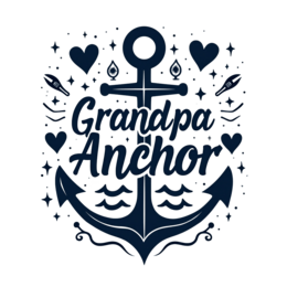 grandpa anchor love shirt SVG PNG design with bold lettering