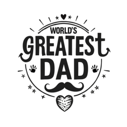 father's day greatest dad quote SVG PNG design with bold lettering