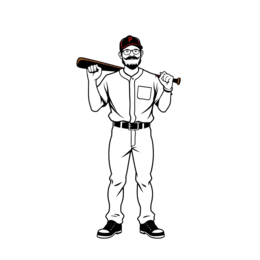 baseball player action shirt SVG PNG design with clean design elements