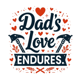 father's day quotes love endures SVG PNG design with bold lettering