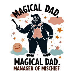 magical dad mischief SVG PNG design with bold lettering