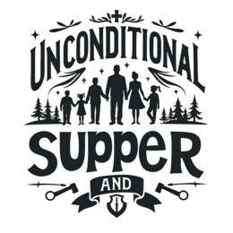 family dinner SVG PNG design with bold lettering