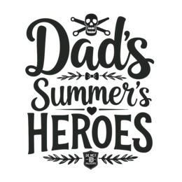 quotes heroes SVG PNG design with bold lettering, black and white floral elements