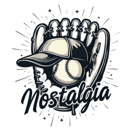 nostalgia baseball glove shirt SVG PNG design with hand-drawn style, bold lettering