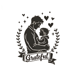 grateful father son SVG PNG design