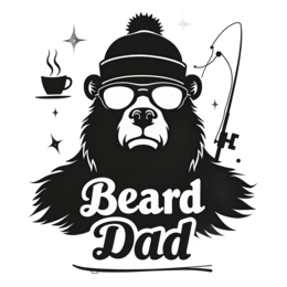 beard fishing shirt SVG PNG design with bold lettering
