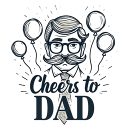 fathersday cheers to dad shirt SVG PNG design with hand-drawn style, bold lettering