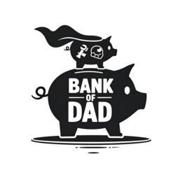 father piggybank shirt SVG PNG design with hand-drawn style