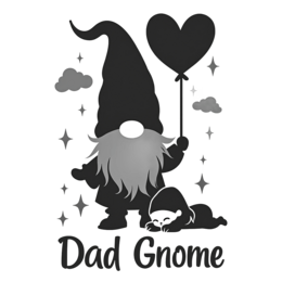 dad gnome balloon shirt SVG PNG design with bold lettering