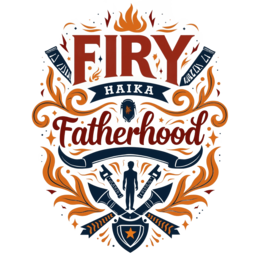 fatherhood fiery shirt SVG PNG design with bold lettering