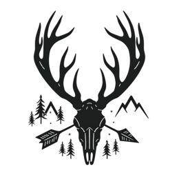 nature skull SVG PNG design with clean design elements