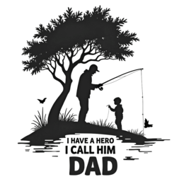 dad child hero SVG PNG design with bold lettering