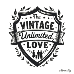 vintage love shirt SVG PNG design with bold lettering, black and white floral elements
