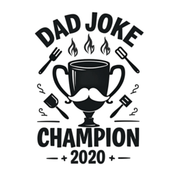 dad joke champion shirt SVG PNG design with bold lettering