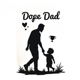 dope dad silhouette shirt SVG PNG design with bold lettering