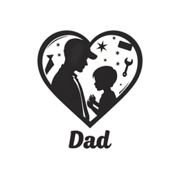 dad silhouette affection SVG PNG design with bold lettering