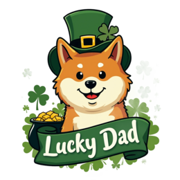 lucky dad st patricks SVG PNG design with clean design elements
