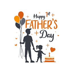 fathersday balloon cake SVG PNG design with bold lettering