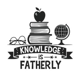 knowledge books globe SVG PNG design with bold lettering