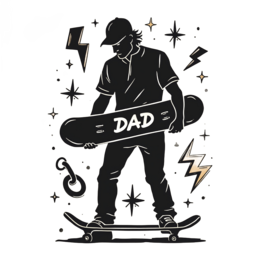 dad skateboarding shirt SVG PNG design