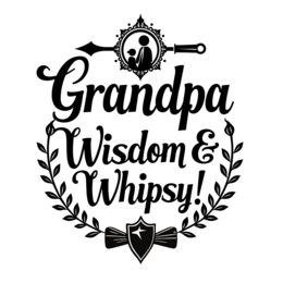 grandpa wisdom whimsy SVG PNG design with black and white floral elements