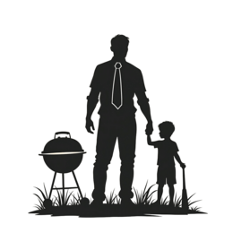 barbecue father son SVG PNG design