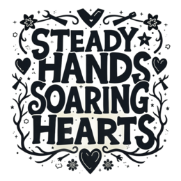 quote handlettering floral SVG PNG design with hand-drawn style, bold lettering, black floral elements