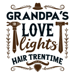 grandpas love lights SVG PNG design with bold lettering