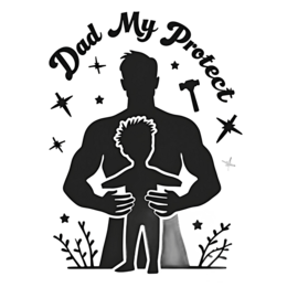dad protect shirt SVG PNG design with bold lettering