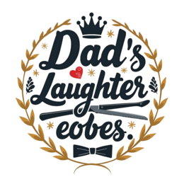 fathersday laughter wreath SVG PNG design with bold lettering, black and red floral elements