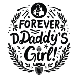 quotes daddys girl shirt SVG PNG design with bold lettering, black and white floral elements
