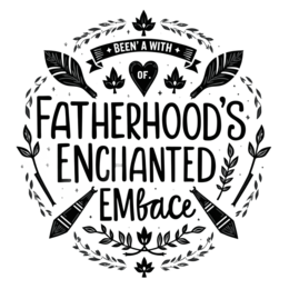 fatherhood quote floral SVG PNG design with hand-drawn style, bold lettering, black and white floral elements