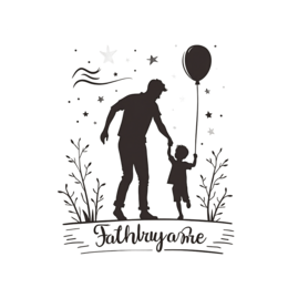 father child balloon SVG PNG design