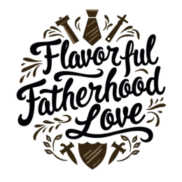 day flavorful fatherhood love SVG PNG design with hand-drawn style, bold lettering, black and white floral elements