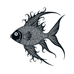 fish SVG PNG design with clean design elements