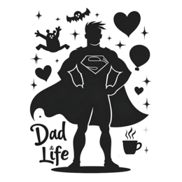 dad superhero life shirt SVG PNG design with bold lettering
