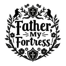 quotes fortress floral SVG PNG design with bold lettering, black and white floral elements