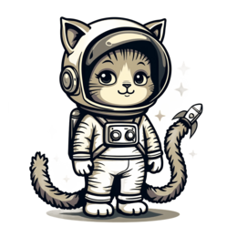 animals astronaut cat SVG PNG design