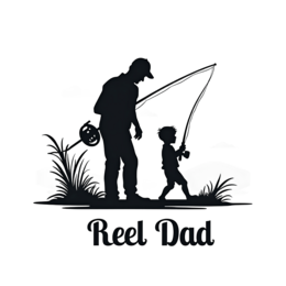 reel dad fishing SVG PNG design with bold lettering
