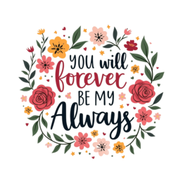 flower pattern quote SVG PNG design with bold lettering, red and green floral elements