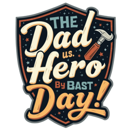 father's day dad hero SVG PNG design with hand-drawn style, bold lettering