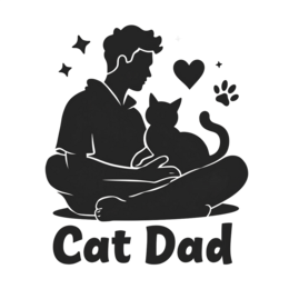 cat dad affection SVG PNG design with clean design elements