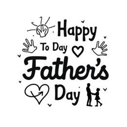 fathersday handprints family SVG PNG design with hand-drawn style, bold lettering