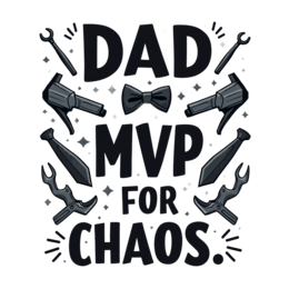 day dad mvp chaos SVG PNG design with bold lettering