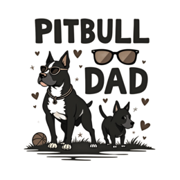 pitbulls dad shirt SVG PNG design with bold lettering