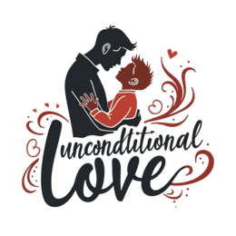 unconditional love expression SVG PNG design with hand-drawn style, bold lettering, an uplifting message