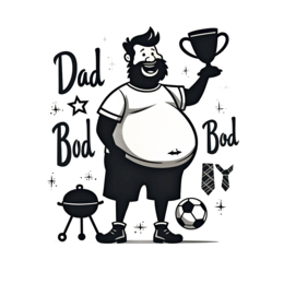 father dad bod shirt SVG PNG design with clean design elements