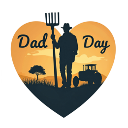 dad farming SVG PNG design with bold lettering